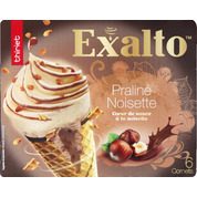 Cornets Exalto praliné noisette