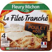 Filet tranché de poulet roti