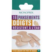 Pansements doigts résistent à l’eau