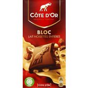 Chocolat bloc lait noisettes