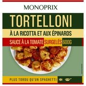 Tortelloni à la ricotta épinards sauce à la tomate surgelés