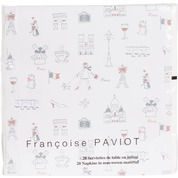 20 serviettes, motif Paris, 40x40cm