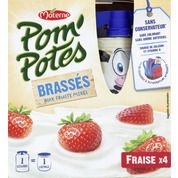 Brassés aux fruits mixés fraise