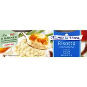 Risotto au lait de coco sur lit de mangue