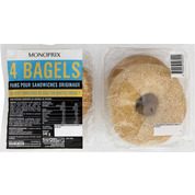 Bagels au pains spéciaux parsemés de graines de sésame