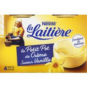 Petit pot de crème saveur vanille