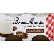 Yaourt sur lit de marrons