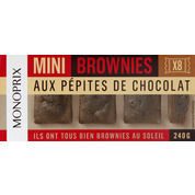 Mini brownies aux pépites de chocolat