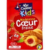 Madeleines coeur fraise