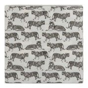 20 serviettes, motif tigres, 33x33cm