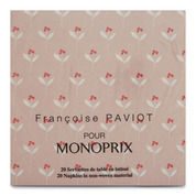 20 serviettes, motif mimosa, 40x40cm