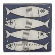 20 serviettes, motif poisson, 25x25cm