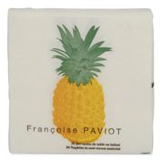 20 serviettes, motif ananas, 25x25cm
