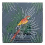 20 serviettes, motif perroquet, 40x40cm