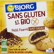 Petit fourré goût cacao bio sans gluten