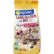 Muesli fruits, tournesol lin doré – Sans gluten et bio