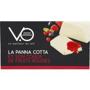 La panna cotta et son coulis de fruits rouges