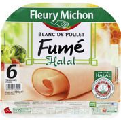 Tranches fines blanc de poulet fume – halal