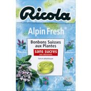 Alpin fresh, Bonbons suisses aux plantes, Sans sucres et avec édulcorants