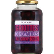 Griottes dénoyautées au sirop