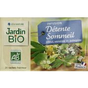 Détente sommeil, infusion tilleul, verveine, aubépine, anis