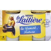 Yaourts au lait entier, goût nature