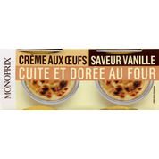 Crème aux oeufs saveur vanille