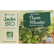 Thym-menthe, infusion, fraîcheur tonique