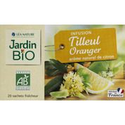 Tilleul-oranger, infusion détente, arôme citron