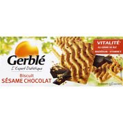 Biscuits au sésame et chocolat, riche en fibres de blé