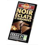 Chocolat noir amandes éclats croquants bio, coopérative el ceibo, Bolivie,