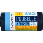 Sacs poubelle à poignées 20 l