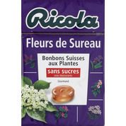 Fleurs de sureau, Bonbons suisses aux plantes, sans sucres et avec édulcorants