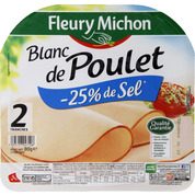 Blanc de poulet supérieur, doré au four, cuit et préparé en salaison, réduit en sel