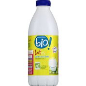 Lait demi-écrémé biologique stérilisé UHT