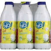 Lait demi-écrémé stérilisé UHT, certifié AB