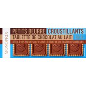 Petits beurre croustillants avec tablette chocolat au lait