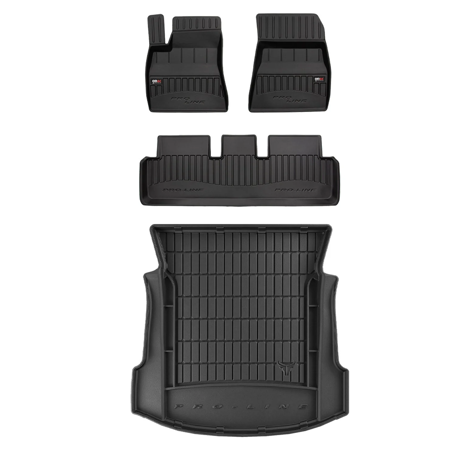 Kit Tapis De Sol Et Coffre Pour Tesla Model 3 2017-2023 TPE Noir