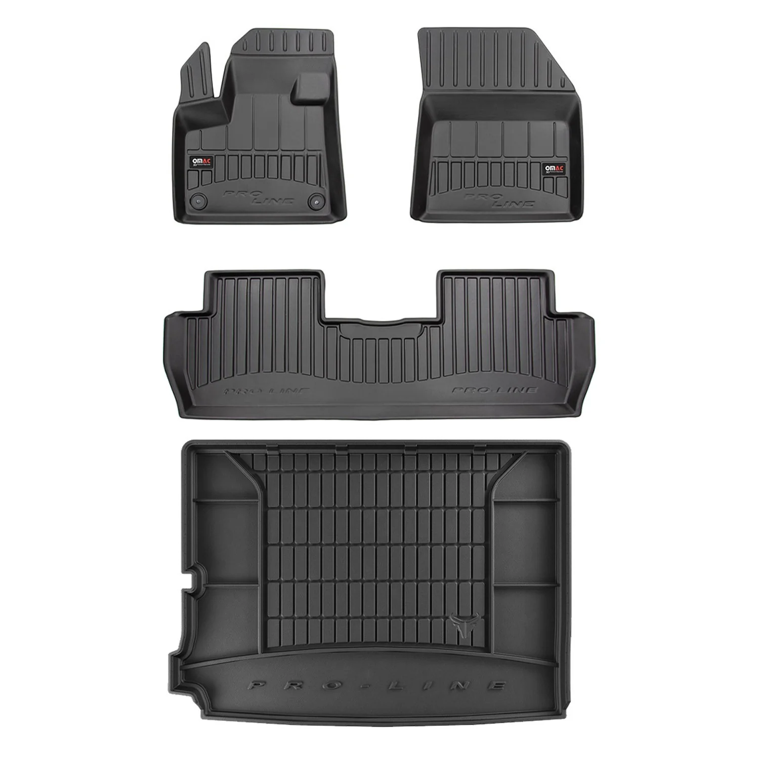 Kit Tapis De Sol Et Coffre Pour Peugeot 5008 2017-2022 TPE Noir