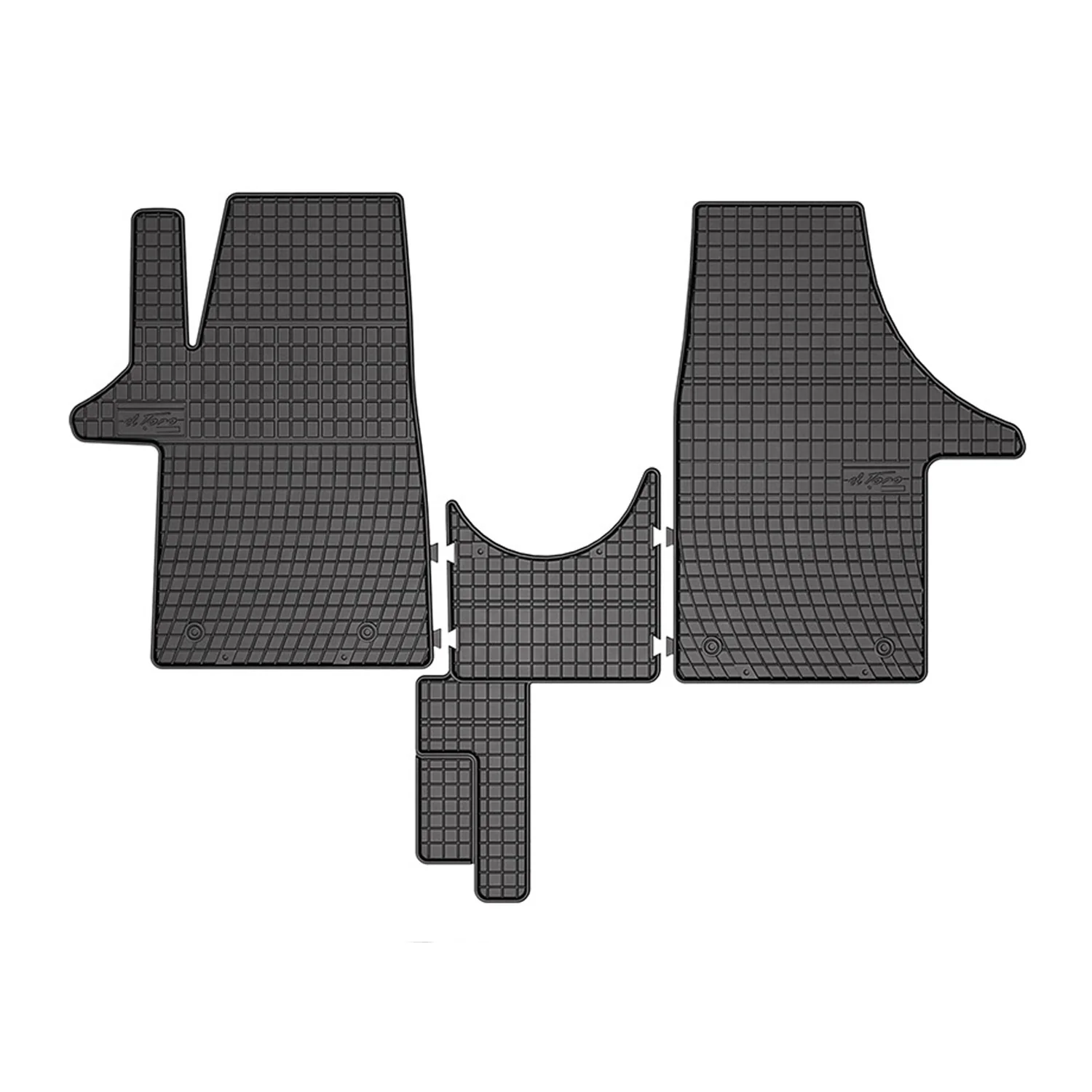 Tapis De Sol Pour VW Transporter T5 2003-2015 Caoutchouc Noir