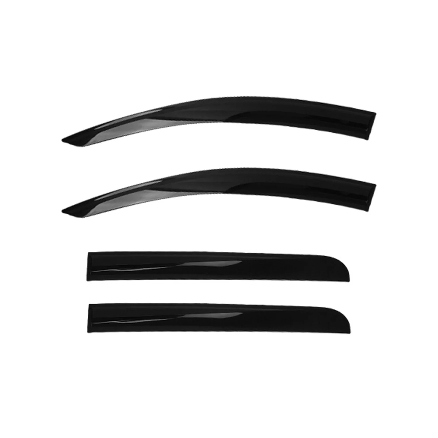Déflecteurs De Vent Pluie D’air Pour Fiat Fullback 2015-2020 4x Acrylique Noir