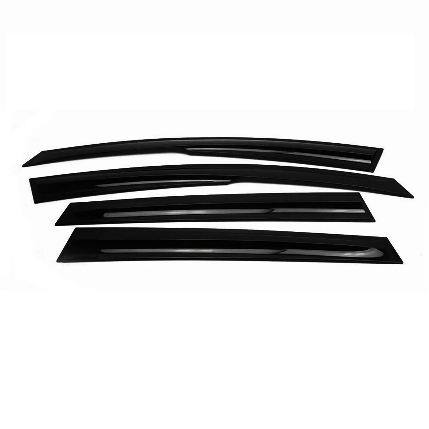 Déflecteurs De Vent Pluie D’air Pour Peugeot 301 2012-2021 4 Pcs En Acryl Noir