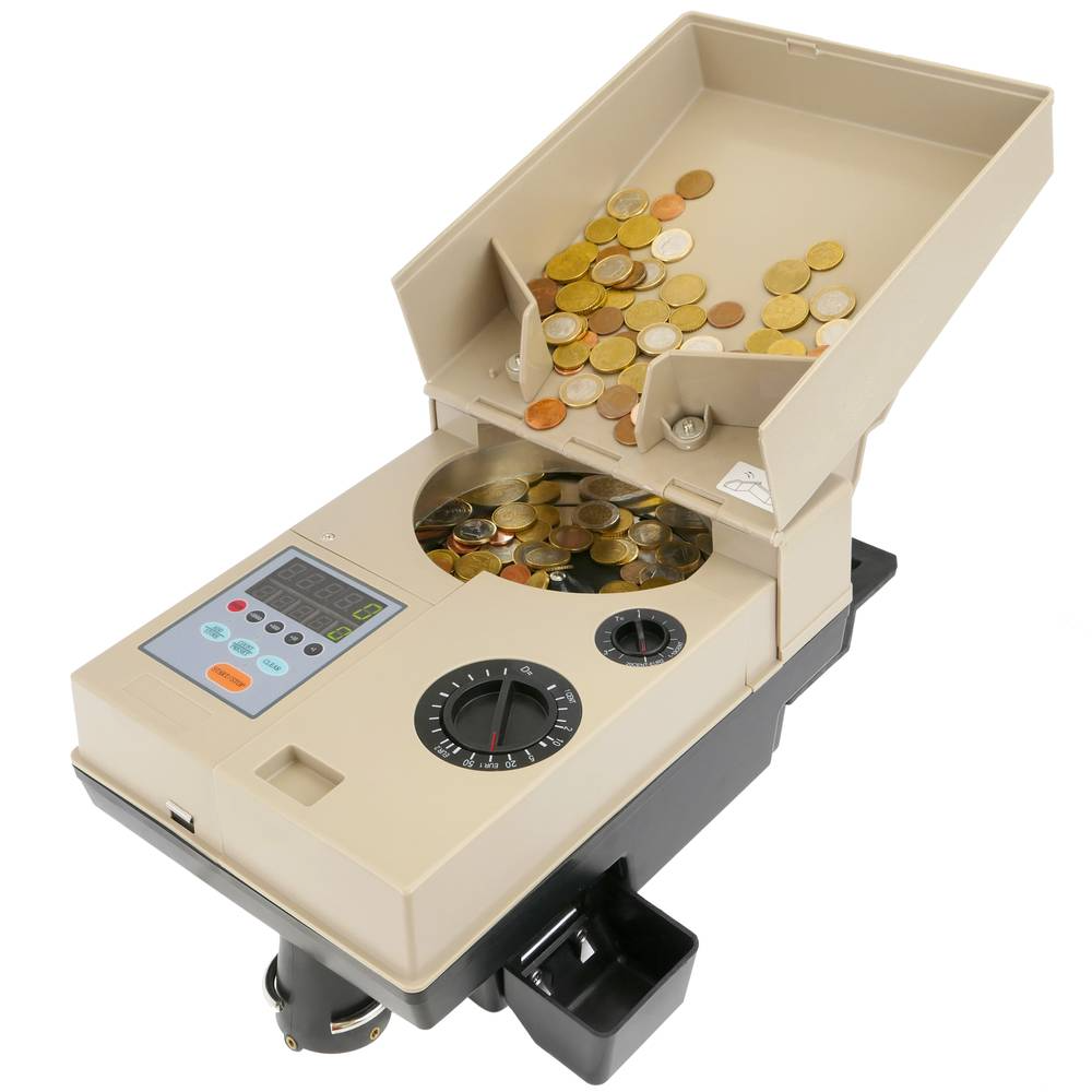 Compteuse et trieuse de monnaie portable avec classificateur Euro 2000 pièces par minute