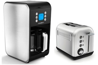 MORPHY RICHARDS CAFETIÈRE + GRILLE-PAIN ACCENTS REFRESH INOX