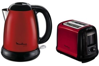 MOULINEX BOUILLOIRE + GRILLE-PAIN SUBITO ROUGE MAT