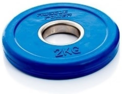 Muscle Power Fractional Olympic Bumper Plate 50 Mm 2 Kg