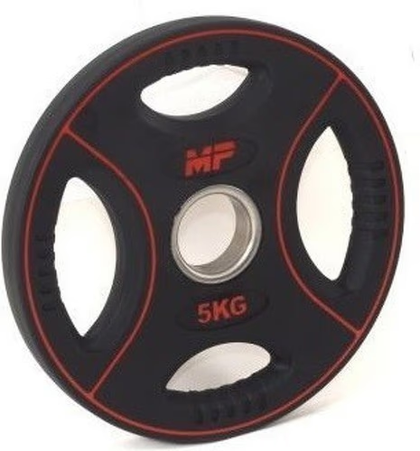 Muscle Power Pu 4 Grip Disque Haltère 50 Mm 5 Kg