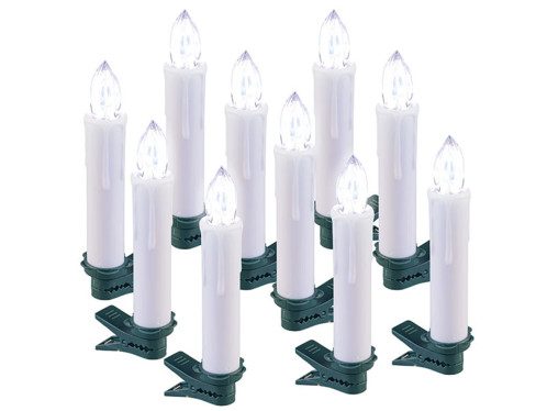 Pack de 10 bougies à LED sans fil suplémentaires – Blanc