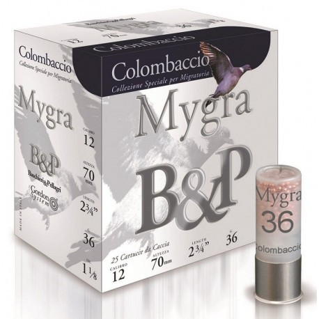 CARTOUCHE B & P MYGRA COLOMBACCIO / CAL. 12 – 36 G