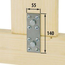 Patte d’assemblage, 140 x 55 mm